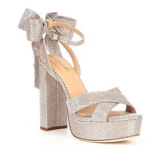 ANTONIO MELANI Silver Platform Sandals